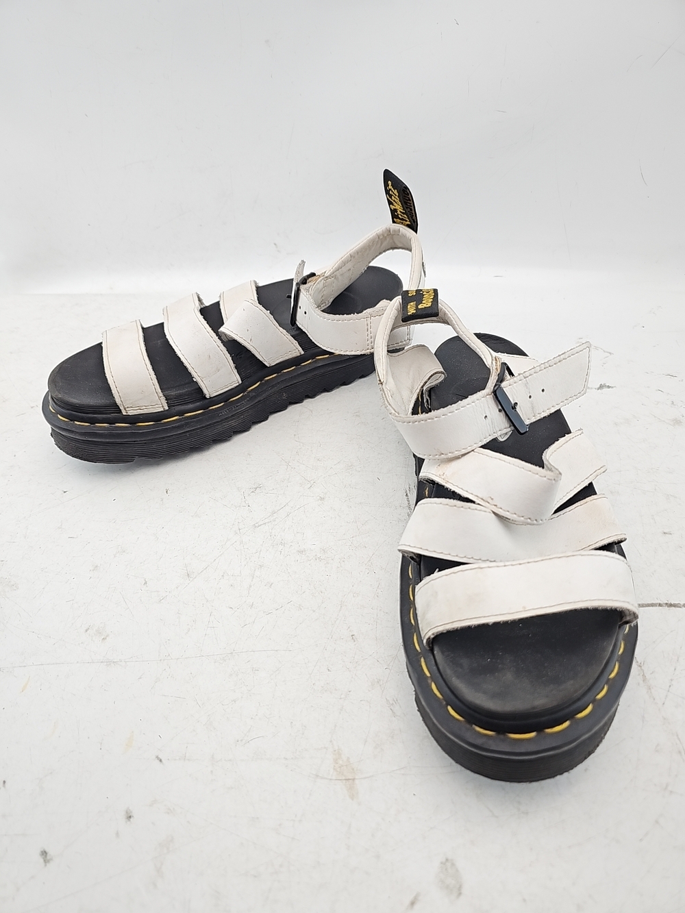 Dr. Martens Blaire White Leather Sandals